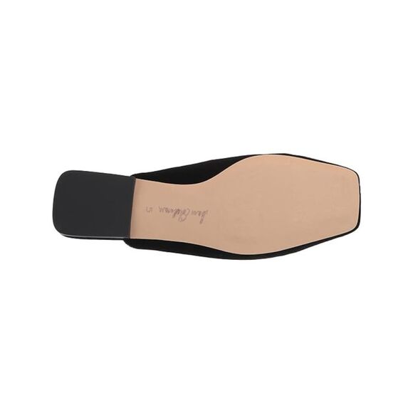 NWT SAM EDELMAN Womens Black Gem Lavina Square Toe Block Heel Slip On Mules 5 M